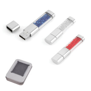 8 GB Metal Kristal Taşlı USB Bellek